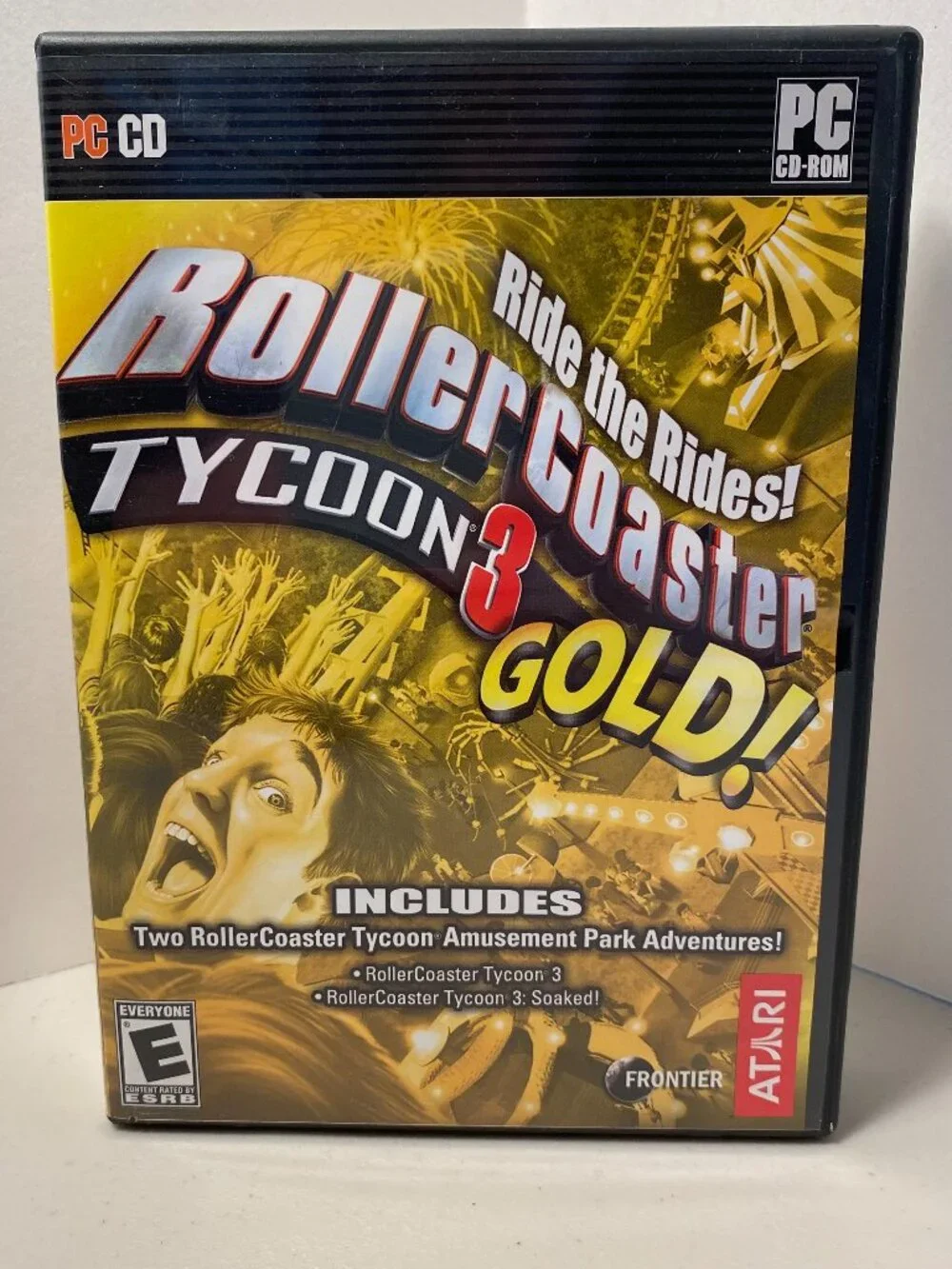 Roller Coaster Tycoon 3: Gold (PC CD-ROM, 2005, Frontier/ATARI) Disc + Manual